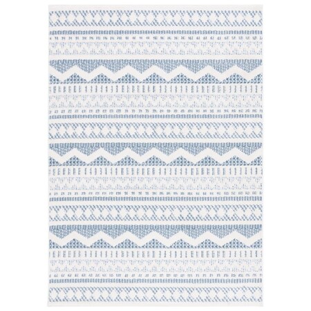 Safavieh 6 ft. 7 in. x 6 ft. 7 in. Alamo 700 Round Rug; Blue & Ivory ALM716M-7R